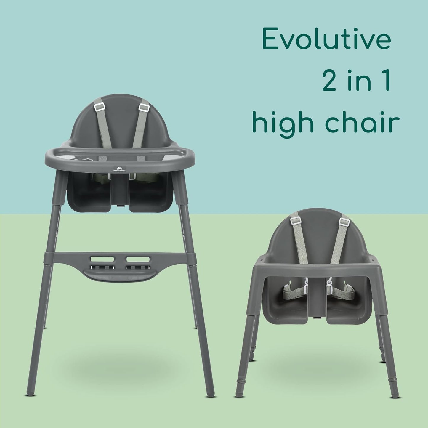 Luvelloo 2-In-1 Adjustable Baby High Chair